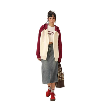 Veste à capuche pour dames avec design en blocs de couleur Chic und Stil