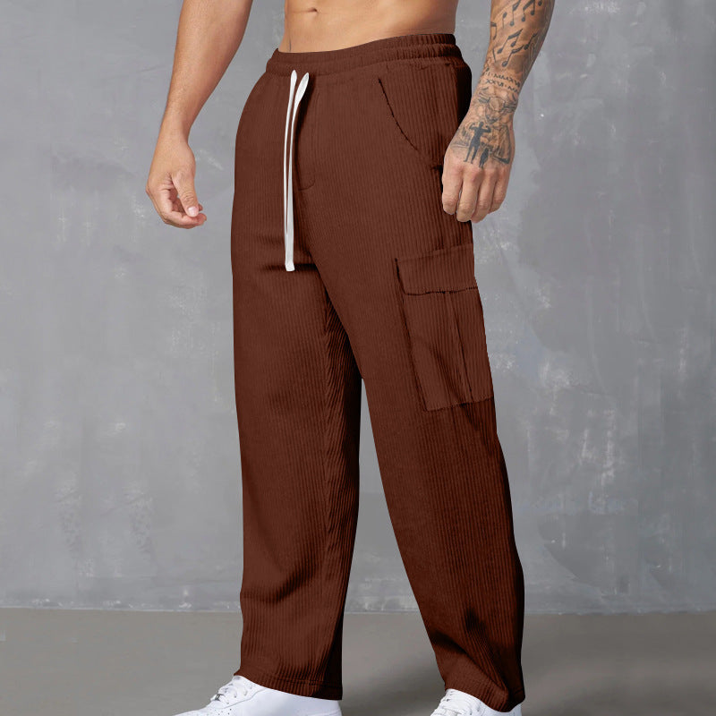 Casual cargo pants for men with elastic waist and practical pockets Chic and Style