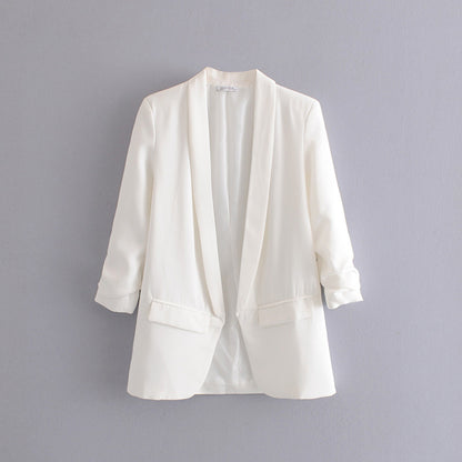 Blazer élégant pour femmes avec des manches retroussées et des poches pratiques Chic und Stil