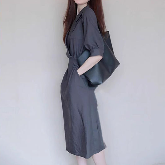 Robe midi utilitaire élégante pour femmes Chic und Stil