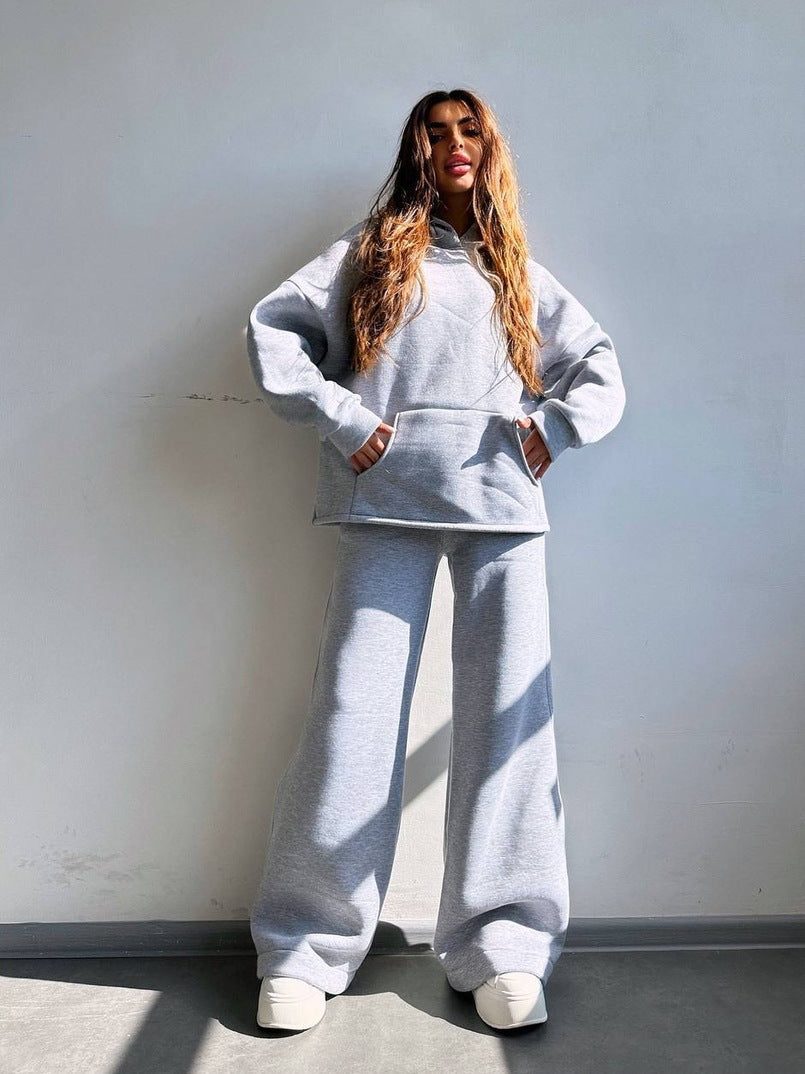 Casual hoodie set for women and palazzo pants Chic und Stil
