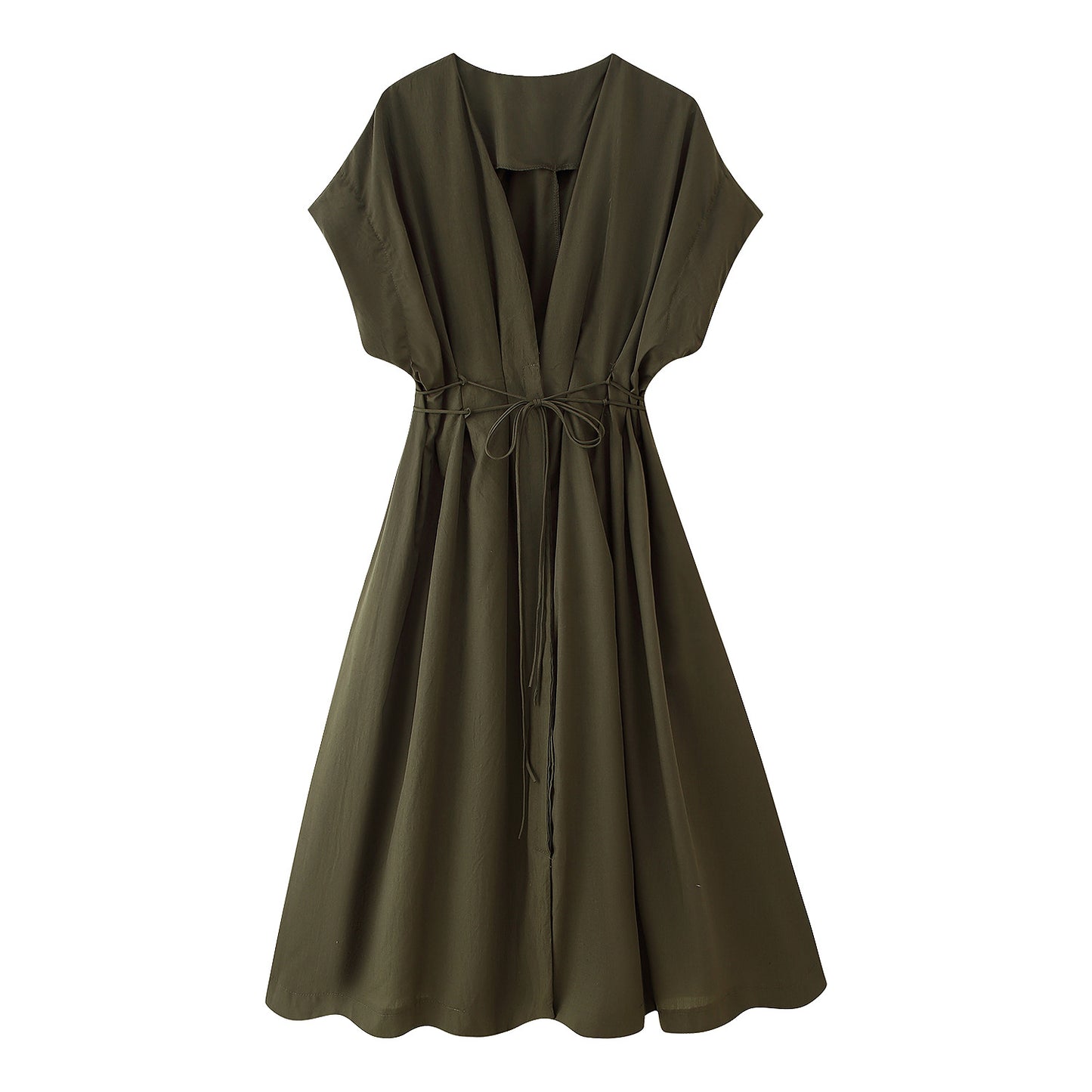 Robe midi pour femmes avec un élégant effet wrap et une coupe fluide Chic und Stil