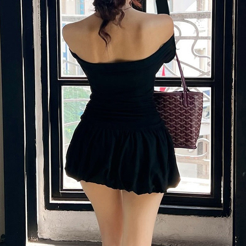 Robe mini décolletée pour femmes avec jupe bouffante Chic und Stil