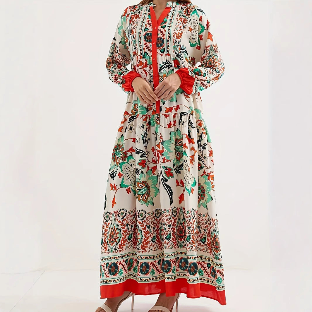 Robe maxi pour femmes avec motif floral Chic und Stil