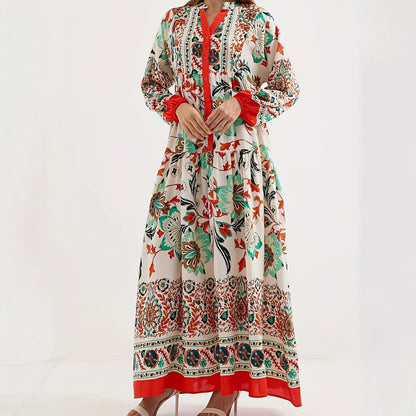 Robe maxi pour femmes avec motif floral Chic und Stil