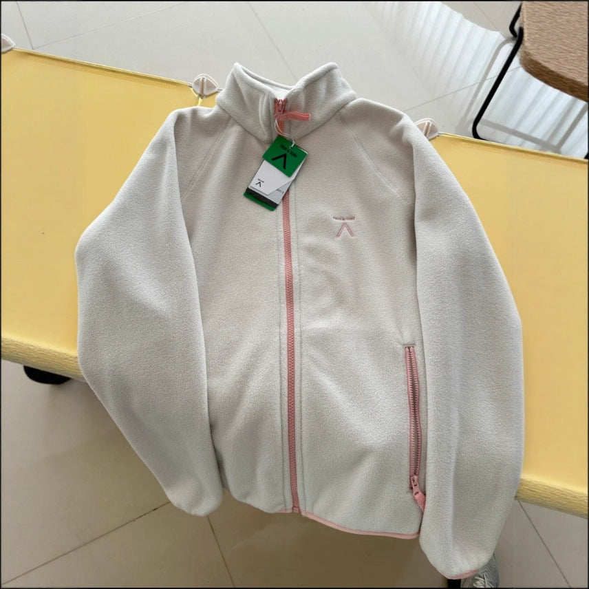 Veste en polaire pour femmes avec col montant et poches zippées pratiques Chic & Stil 1772487996