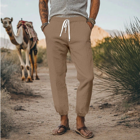Casual cargo pants for men with elastic waistband and practical pockets Chic and Style