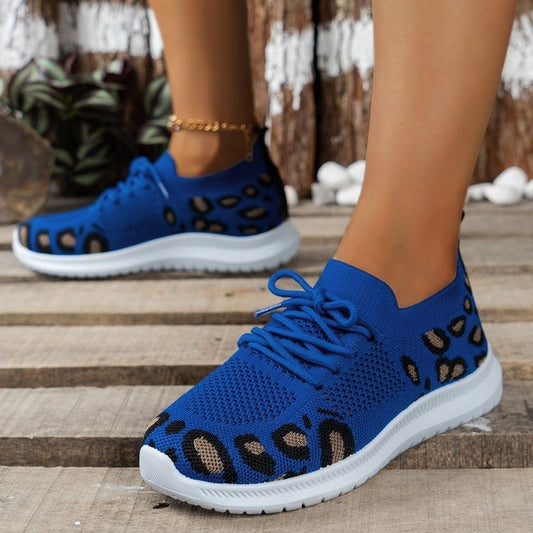 Baskets de sport pour femmes, respirantes et avec un imprimé animal à la mode Chic und Stil