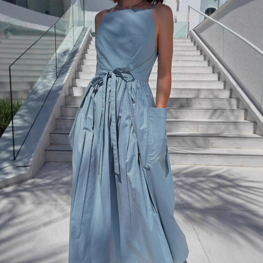 Robe maxi pour dames avec jupe évasée et poches latérales pratiques Chic und Stil