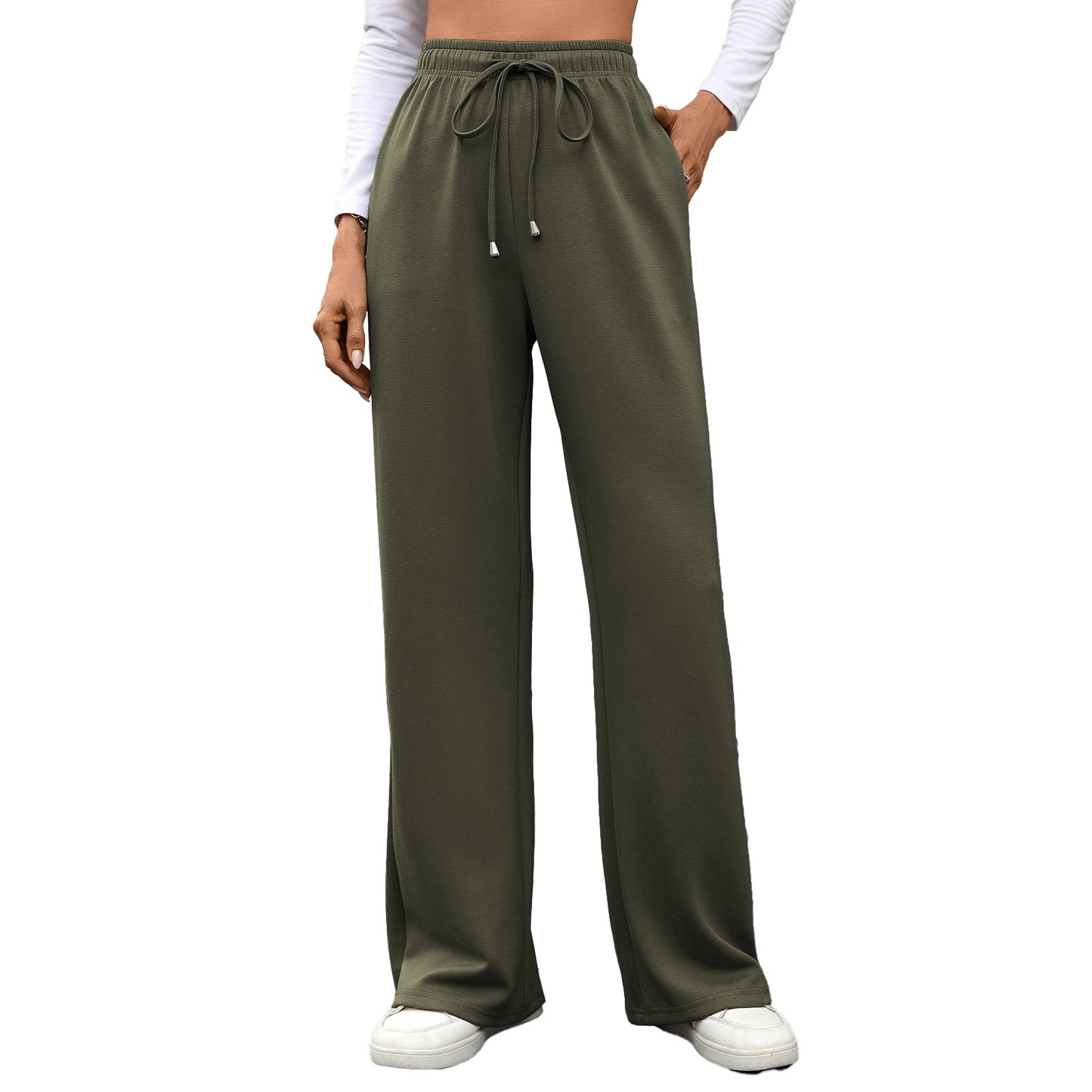 Loose cotton lounge pants for women with elastic waist Chic and Style