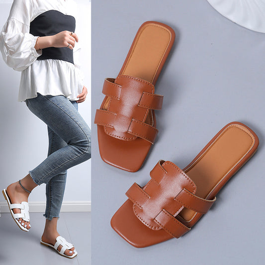 Sandales élégantes et à la mode pour femmes Slip-On avec larges brides Chic und Stil
