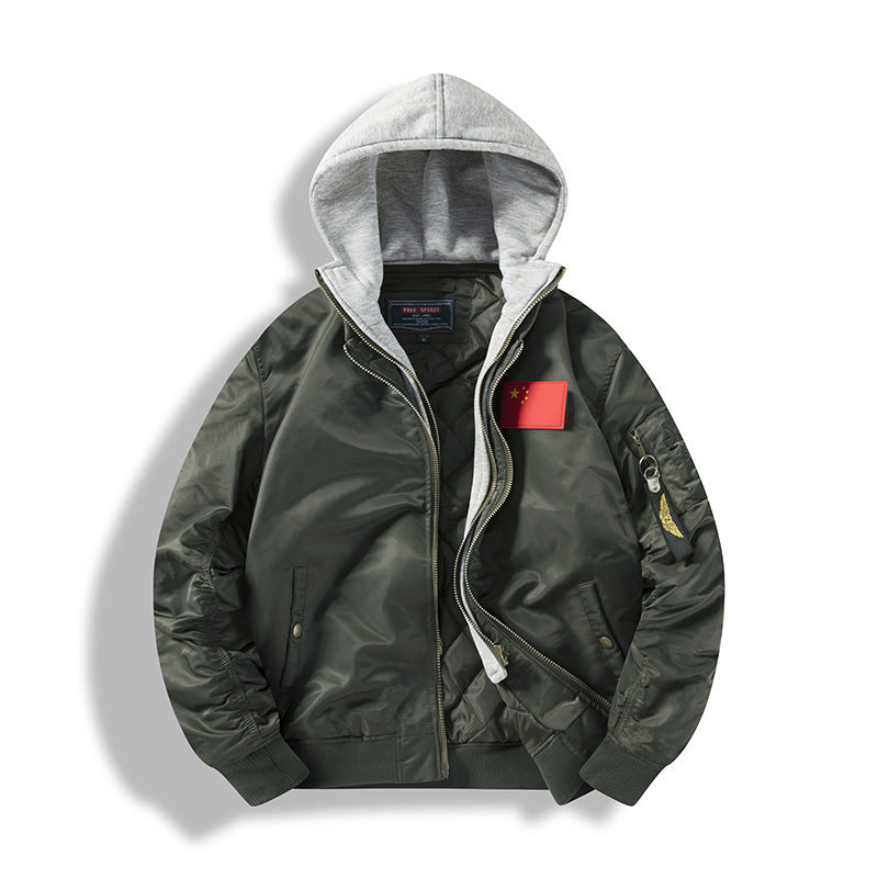 Functional bomber jacket for men with removable hood Chic and Style