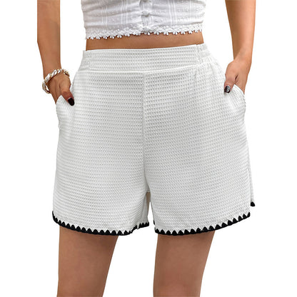 Femme shorts courts taille haute texturés Chic und Stil