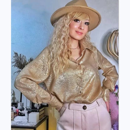 Chemise cropped à manches volantées pour femmes Chic und Stil