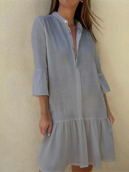 Robe chemise pour femmes avec volants Chic und Stil