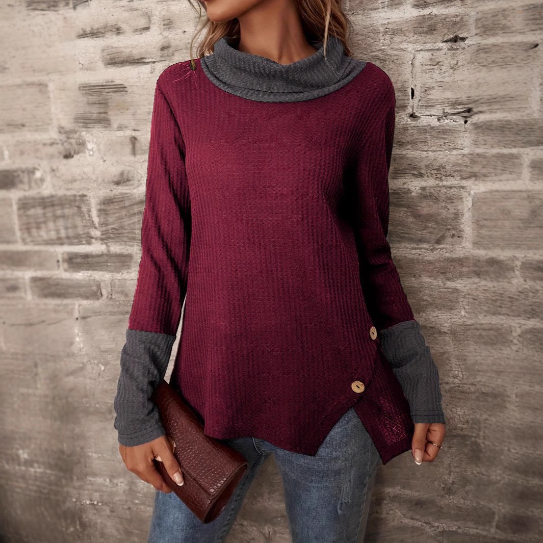 Pull femme avec col tendance Chic und Stil