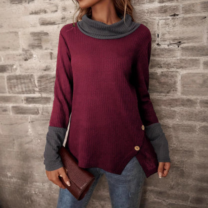 Pull femme avec col tendance Chic und Stil