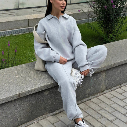 Dames combinaison de polo et pantalon confortable et stylée Chic und Stil