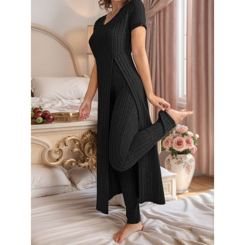 Robe en tricot confortable pour femme et ensemble de leggings Chic und Stil