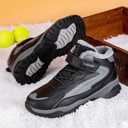 Dames Bottes d'hiver chaudes doublées avec semelle antidérapante et fermeture Velcro réglable Chic und Stil