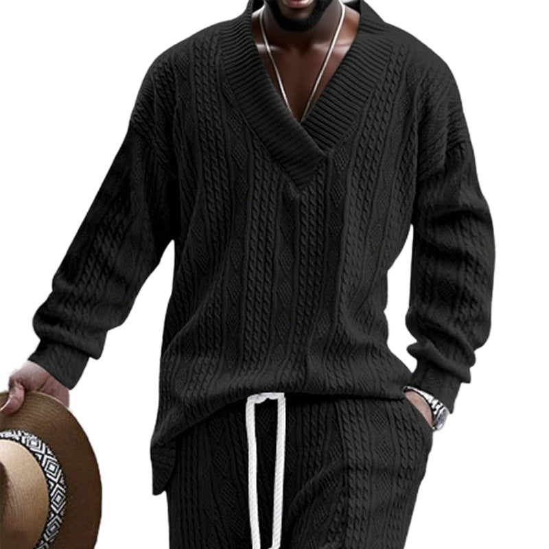 Pull en tricot pour hommes avec un décolleté en V moderne et un design décontracté Chic und Stil