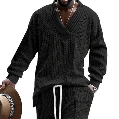 Pull en tricot pour hommes avec un décolleté en V moderne et un design décontracté Chic und Stil