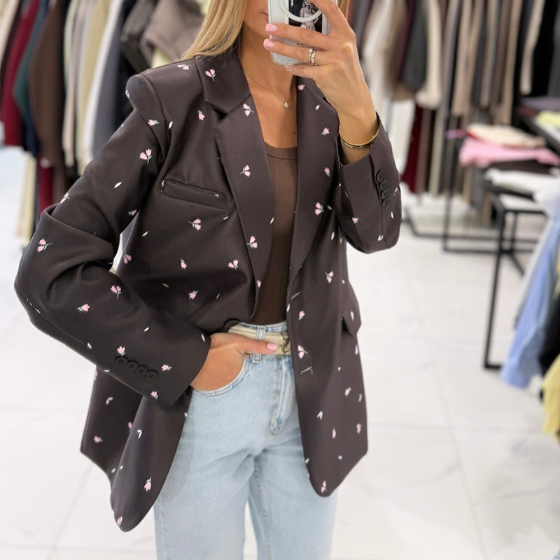 Dames blazer tendance avec ceinture ajustable Chic und Stil