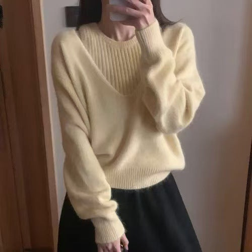 Pull en tricot décontracté pour dames Chic und Stil