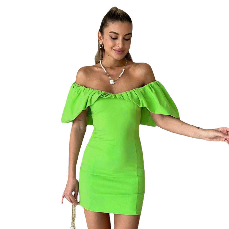 Mini-robe de mariée pour femmes avec des manches volumineuses Chic und Stil