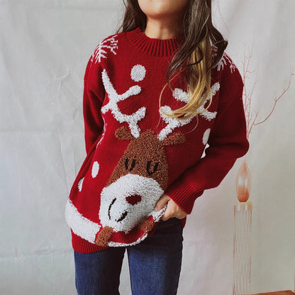 Pull de Noël douillet pour femmes avec un motif de renne amusant Chic und Stil