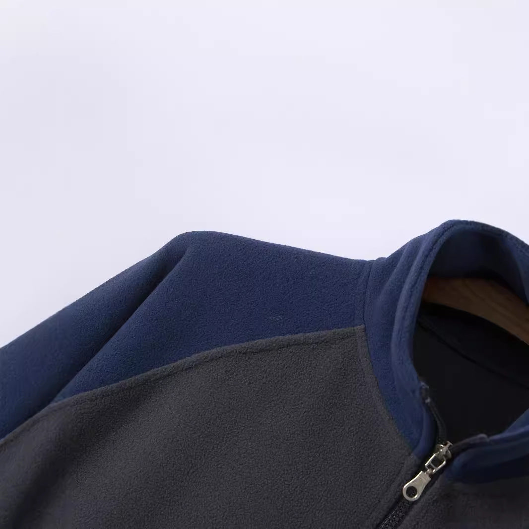Pull-over en polaire pour hommes à col haut et col montant Chic und Stil