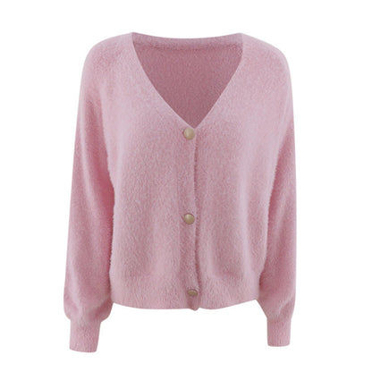 Dames Grand pull en tricot avec de jolis détails de boutons Chic und Stil