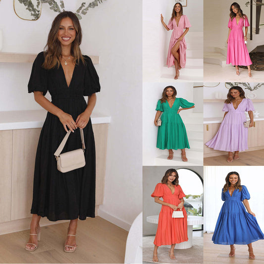 Robe maxi bohème à volants pour femmes Chic und Stil