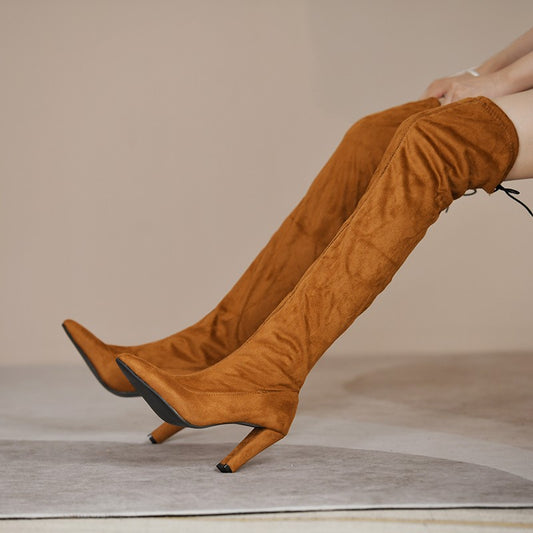 Bottes hautes pour femmes avec talon et inserts élastiques Chic und Stil