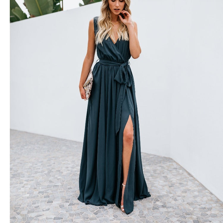 Dames Élégante Robe Maxi Chic und Stil