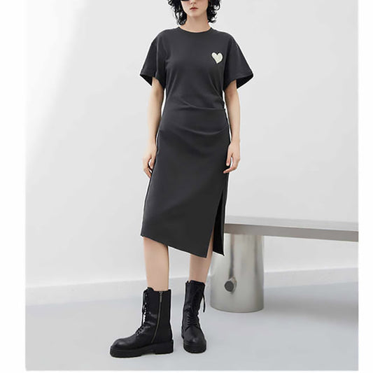 Robe T-shirt midi décontractée pour femmes Chic und Stil