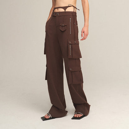 Chic and Style women’s cargo pants with innovative cut and belts