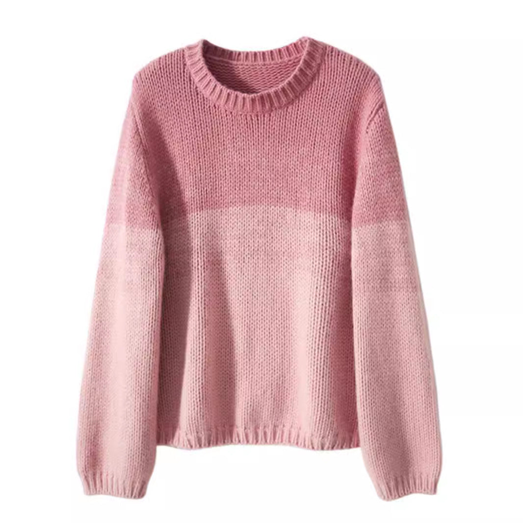 Pull en tricot pour femmes avec dégradé de couleurs doux Chic und Stil