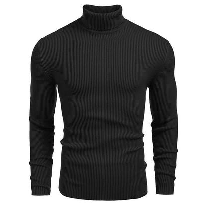 Pullover with turtleneck for men with textured ribbing pattern Chic and Style