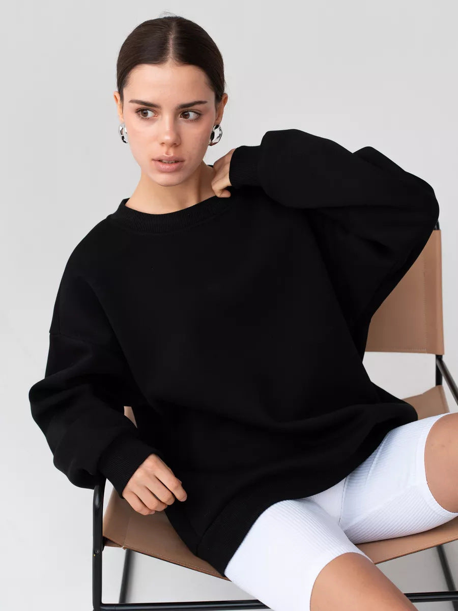 Dames pull-over surdimensionné confortable avec coupe décontractée Chic und Stil
