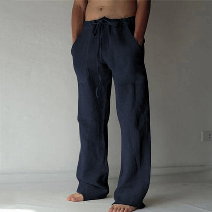 Casual linen trousers for men with elastic waistband Chic und Stil