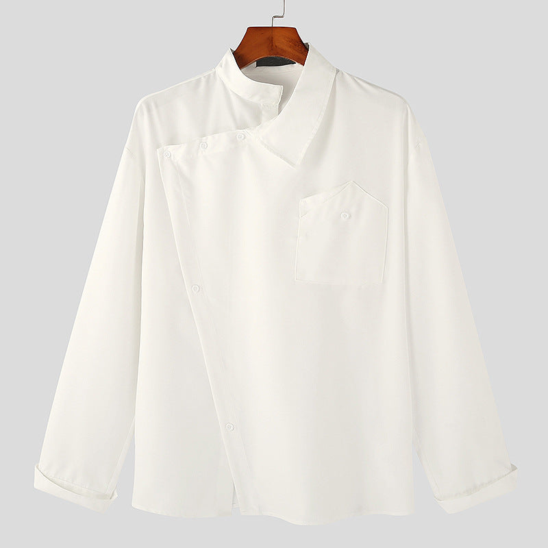 Veste de chef pour hommes avec col montant moderne et poche poitrine pratique Chic und Stil