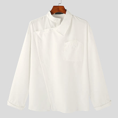 Veste de chef pour hommes avec col montant moderne et poche poitrine pratique Chic und Stil