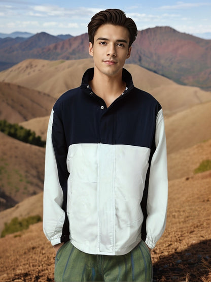 Functional transitional jacket for men with high collar Chic und Stil