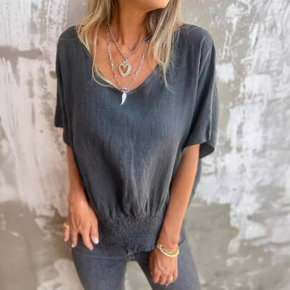 Chemisier décontracté pour femmes en taille oversize avec taille élastique Chic und Stil