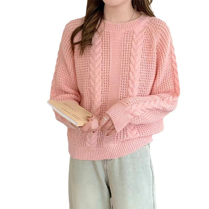 Pull en grosse maille pour dames avec motif en torsades et coupe décontractée Chic und Stil