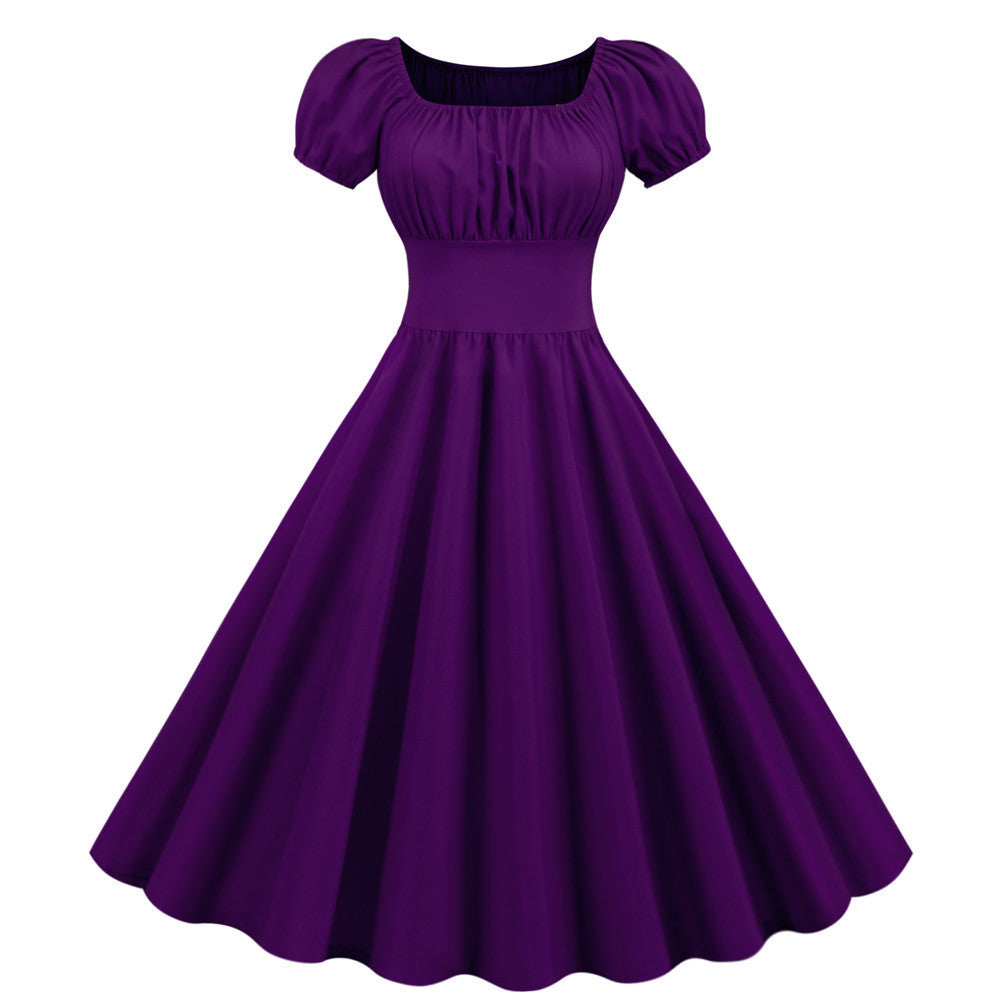 Robe A-line pour femmes avec des manches bouffantes et une ceinture Chic und Stil