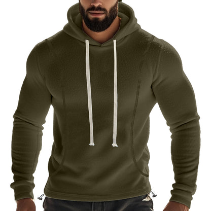 Homme pull à capuche décontracté en polaire douillette avec inserts respirants Chic und Stil