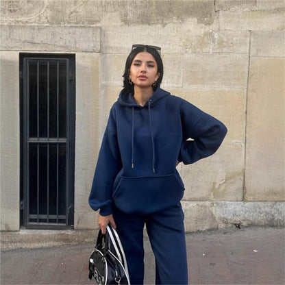 Dames confortable Hoodie en fleece surdimensionné Chic und Stil