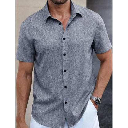 Chemise à manches courtes pour hommes en tissu texturé Chic und Stil